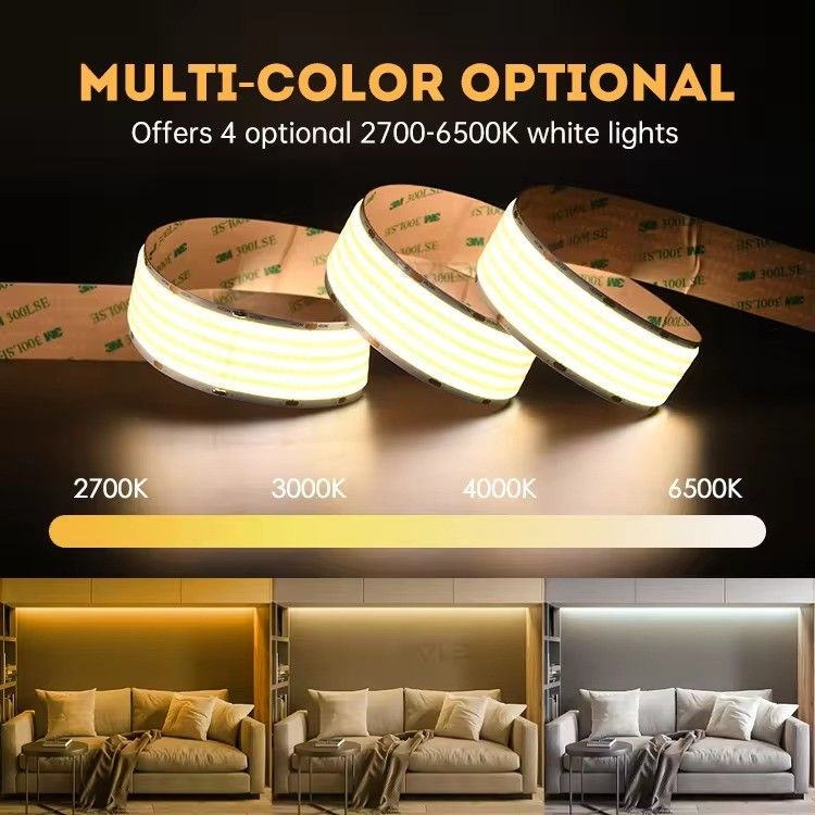 3 超幅24V ホワイト ホット ホワイト COB LED ストライプライト LED 装飾照明 90Ra