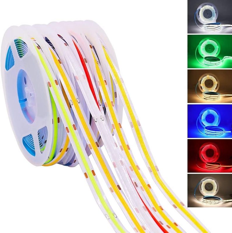 320LEDs/m 90Ra 5mm 幅 12V 24V 柔軟なCOB LEDストライプライト 2700K 3000K 4000K 6000K