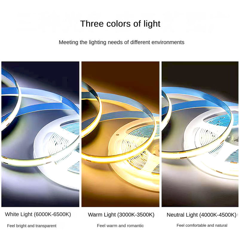 高CRI 90 COB LEDストライプライト 480leds/m 2700K 3000K 4000K 6000K 伏線低下なし