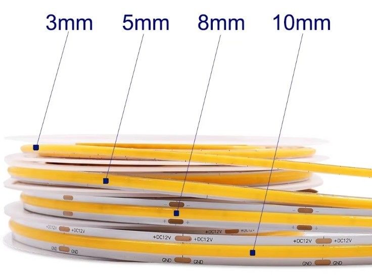 FPC LED RESISTOR ワインキャビネット COB LED ストライプ 超狭い 3mm 幅と高明るさ線形光