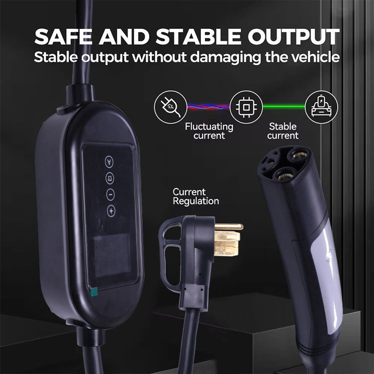 3.7KWタイプ2EV充電器,LCD指示灯と4.5Mケーブル