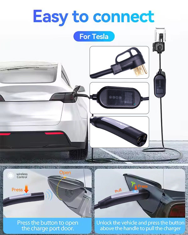 3.7KW EV充電器 2型 女性充電プラグと指示灯